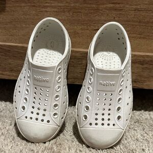 Native White Perforated Slip-Ons